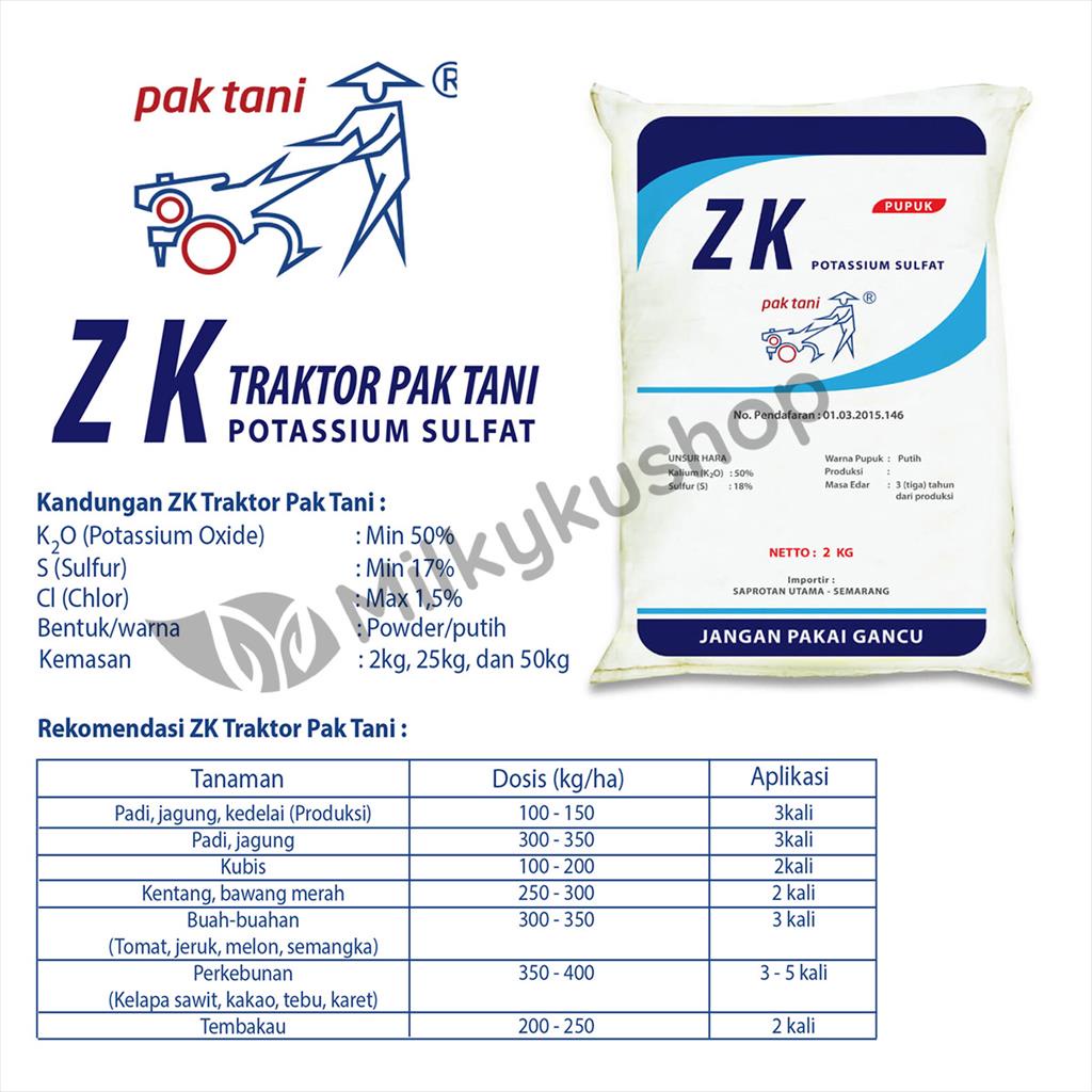 PUPUK PAK TANI ZK 1 KG KEMASAN REPACK POTASSIUM SULFATE KALIUM