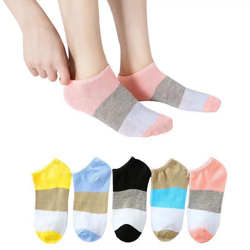 HC KAOS KAKI WANITA MOTIF 3 WARNA IMPOR SEMATA KAKI#Bisa bayar ditempat (COD)-5