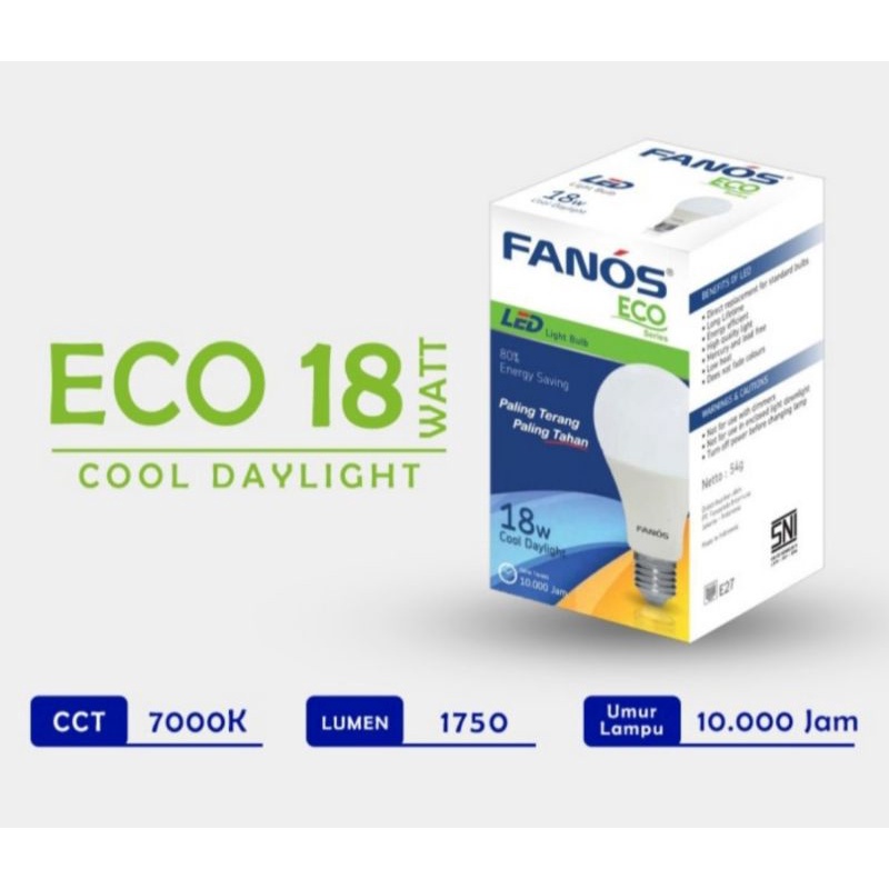 lampu LED fanos eco 18 watt