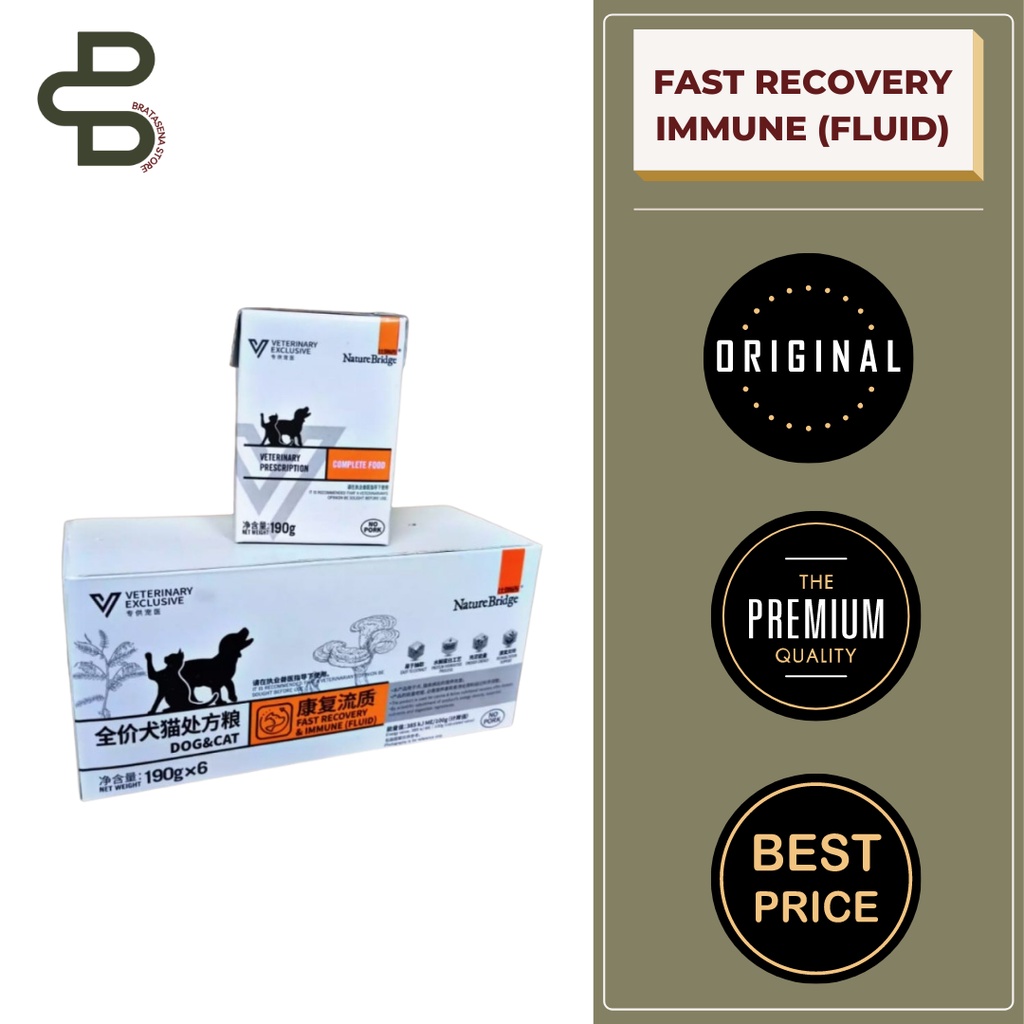 NATURE BRIDGE FAST RECOVERY &amp; IMMUNE (FLUID) FOR CAT &amp; DOG WET FOOD 190GR