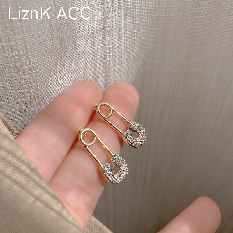 Korea S925 Silver hairclip Zircone Ear Studs for Lovely Girls Earring Girls Fashion Ear Accessory