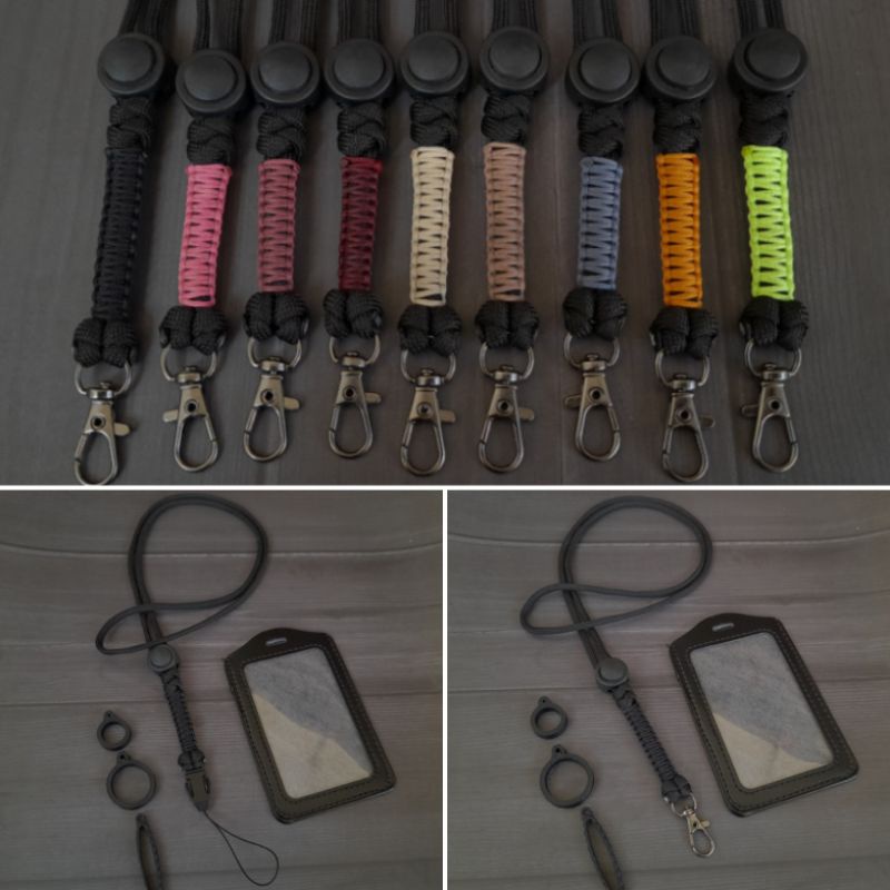 Lanyard pods gantungan tali simple dan pilih ring karet 13mm 20mm 40mm