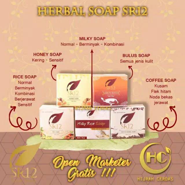 TERLARIS Herbal soap SR12 skin care / sabun herbal SR12