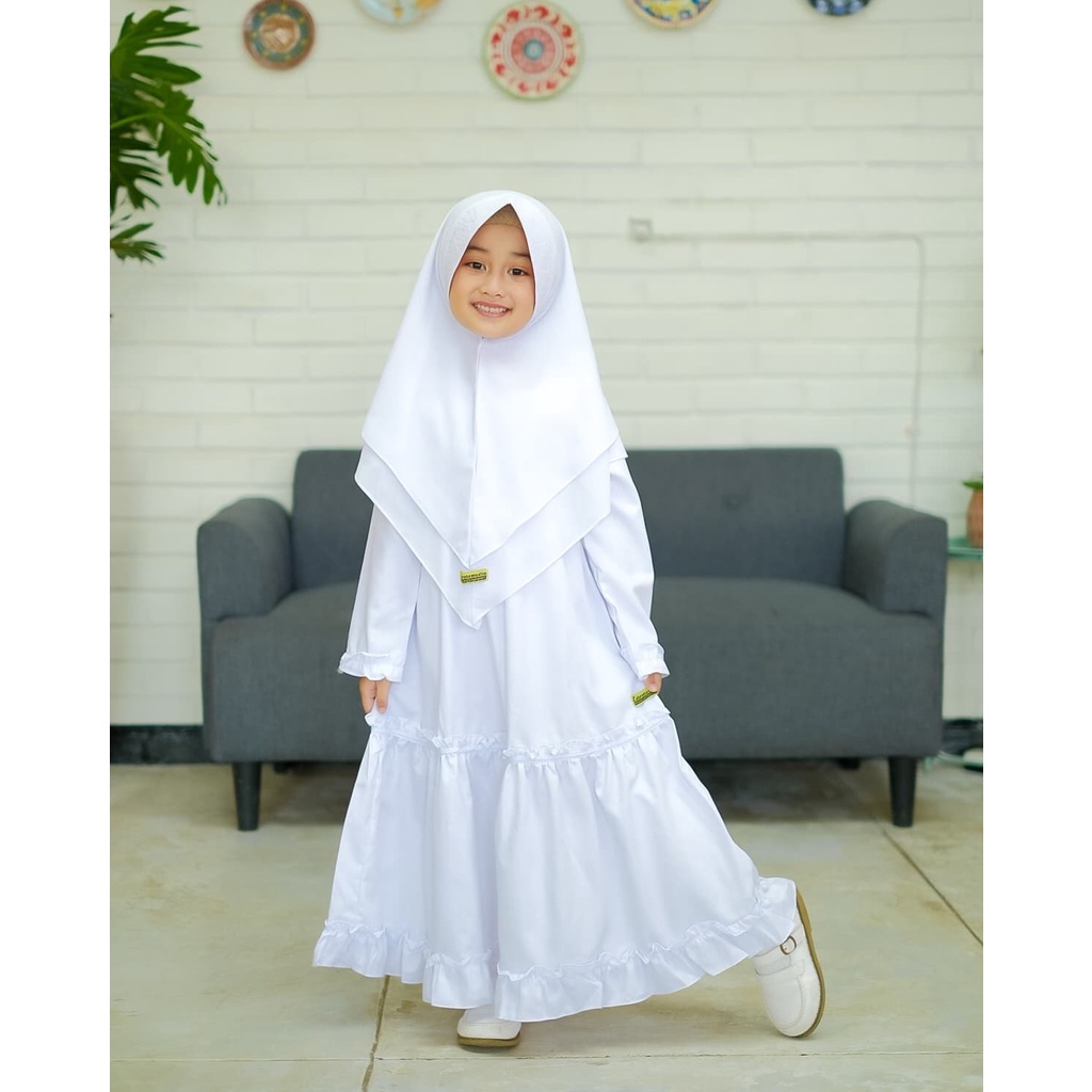 Others Gamis Anak Putih Brukat Terbaru Kekinian Gamis Anak Terbaru 2021 Modern Baju Muslim Anak Gamis Syari Set Khimar Anak Usia 2 - 10 Tahun S41