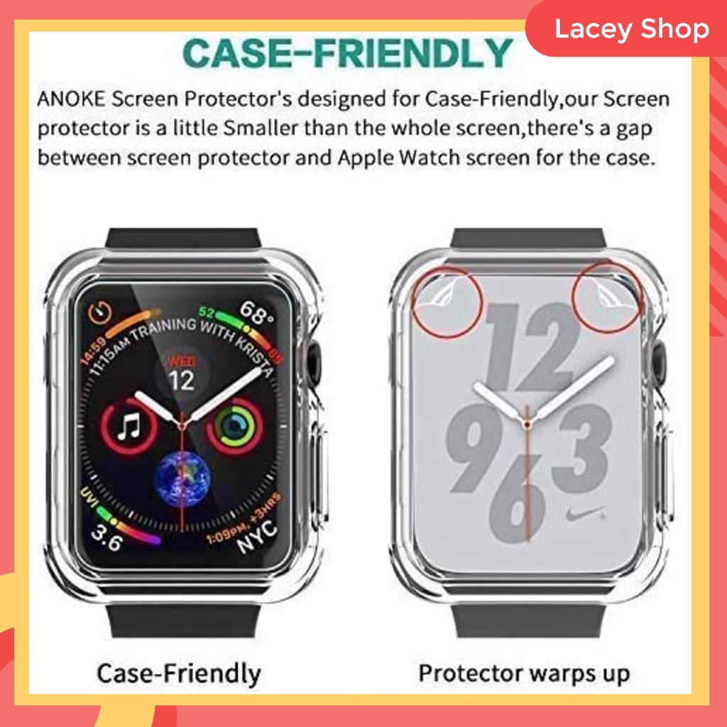 Apple Watch Hydrogel Film Transparent Soft Screen Protector  41mm 45mm S1~S6 Full Cover Film