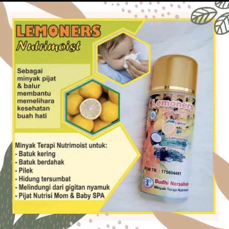 Minyak Terapi Nutrimoist Lemoners batuk pilek bayi dan anak | Minyak Nutrimoist Lemoners | Nutrimois