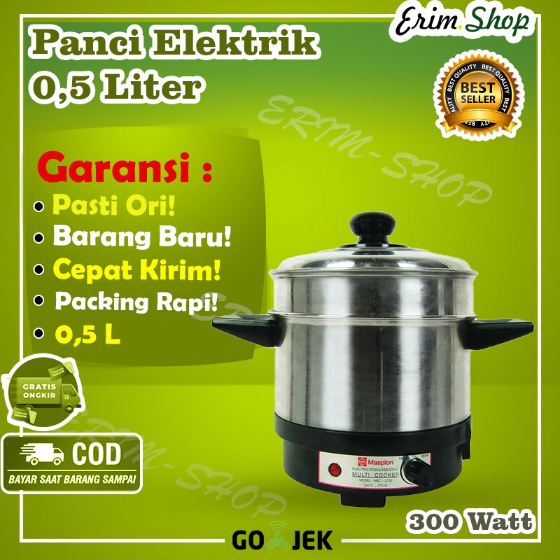 Maspion Multi Cooker MEC-1750 Panci Listrik Serbaguna Panci Elektrik Alat Memasak Aneka Makanan EM89