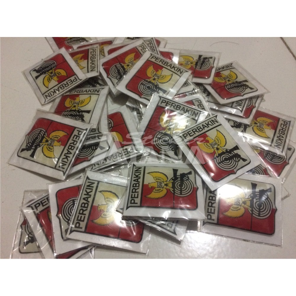 Stiker Timbul Cutting Embos 3D Perbakin Persatuan Tembak Indonesia 4,5 x 3 cm