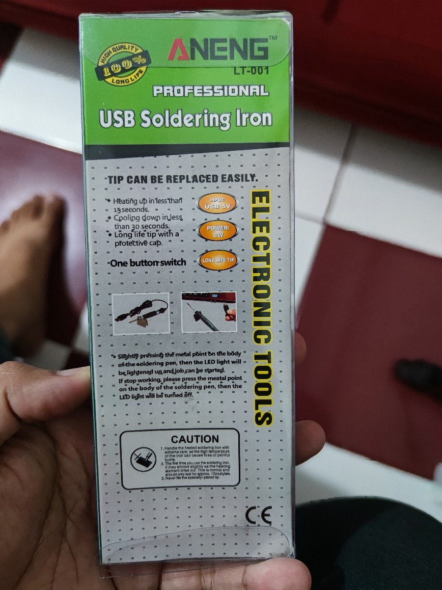 Aneng Lt002 Solder Elektrik Usb Dc 5v 8w