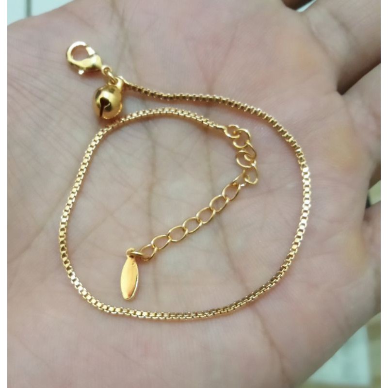 Gelang tangan xuping wanita berlapis emas uk18cm.