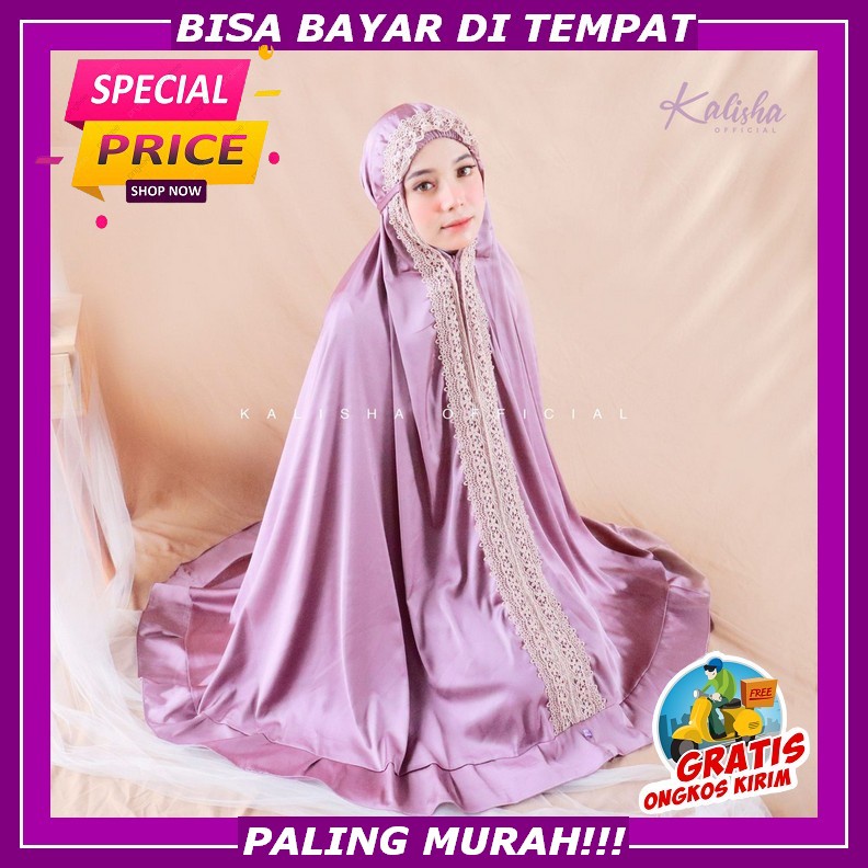 Mukena Full Bordr Donita / Mukana Bordir Terbaru / Mukena Mewah 2022 / Dewasa Jumbo Full Bordir + Tas Pesta Mukena Dewasa 2 In 1 Aluna Silky Renda Bordir Sleting Mewah Premium By Kalisha Official