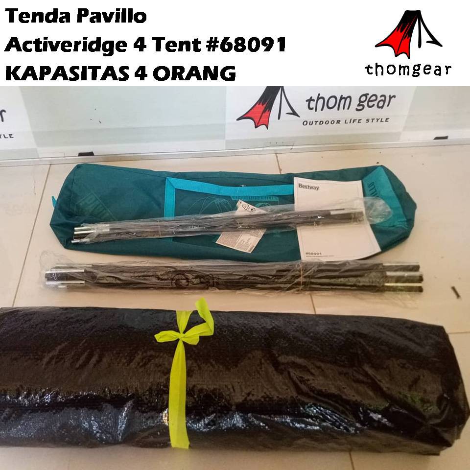 Tenda Camping 4 Orang Double Layer Bestway Pavillo Activeridge 4 Tent 68091 Thomgear