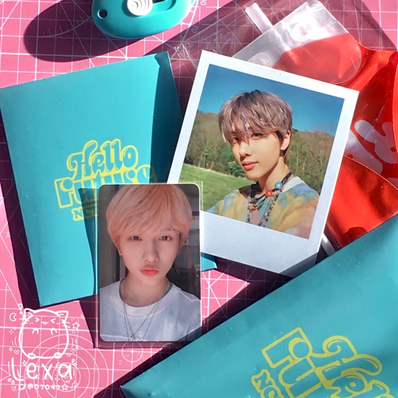 pola mini baloon jisung + envelope pout ballon balloon balon md helfut hf hello future nct dream pho