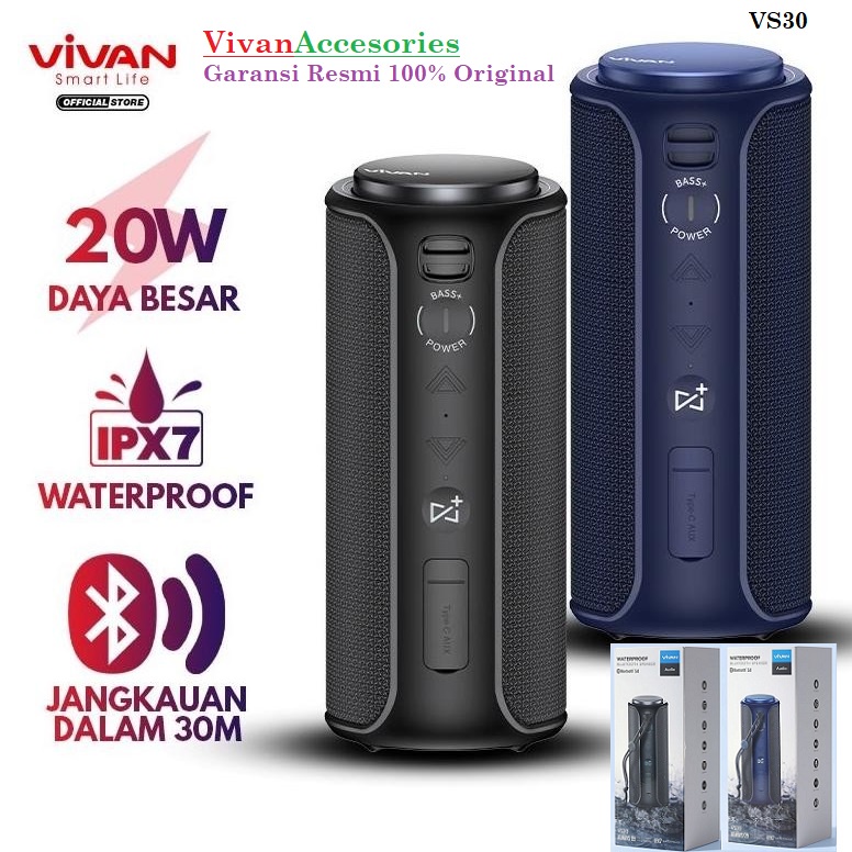 Vivan VS30 Wireless Bluetooth Speaker Ultra Bass+ 20W Waterproof IPx7