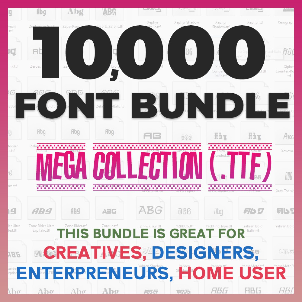 

NS [Font] 10,000 Biggest Fonts Collection | Mixed Premium and Free Font