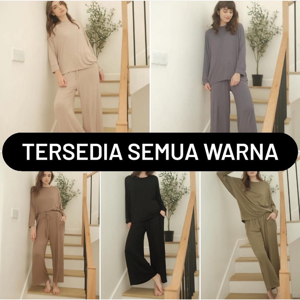 Nueta Loungewear Basic Long Set / Lounge Wear Basic Long Set by Hijabnueta / Nueta