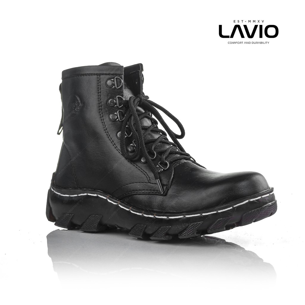 Sepatu Safety Boots Outdoor Pria Keren Lavio Holden Kulit Asli