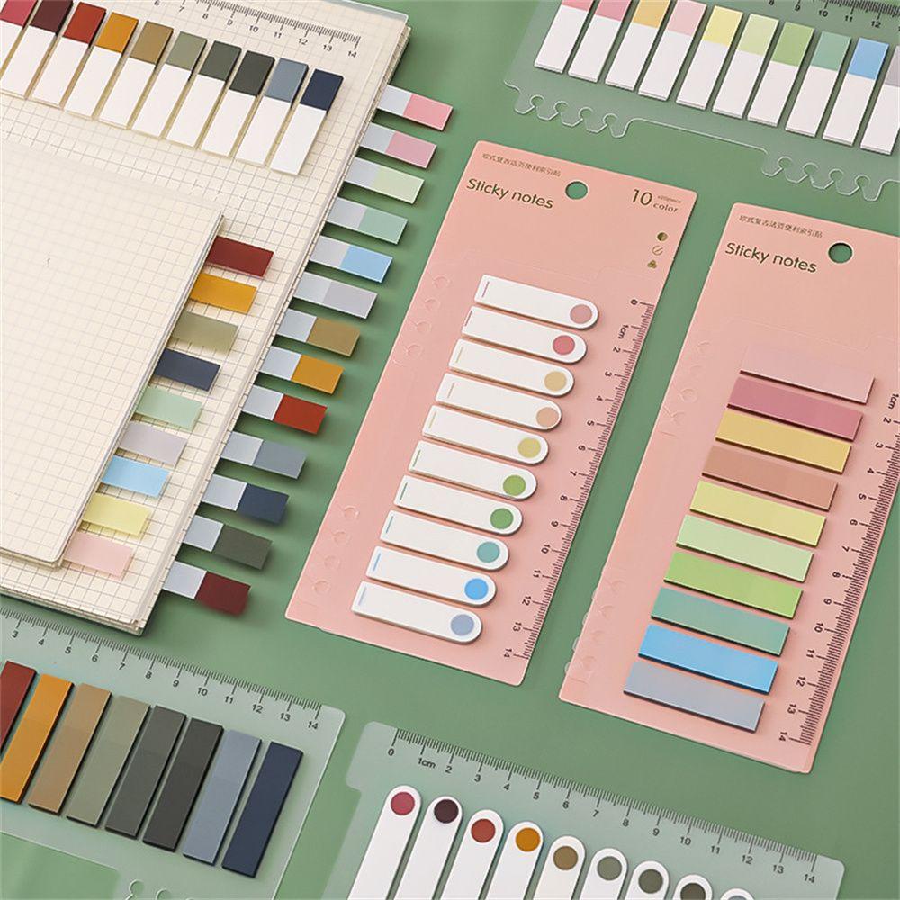 Lanfy Colorful Sticky Notes Morandi Color Isi 200lembar/Pack Spidol Kertas Kantor Sekolah Bookmark Notepad Label Note