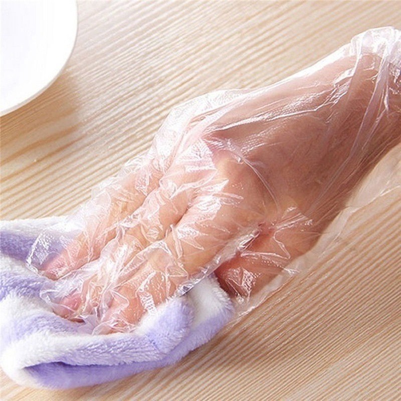 Sarung tangan plastik isi 100pcs / hand Glove / sarung tangan perawatan kecantikan salon