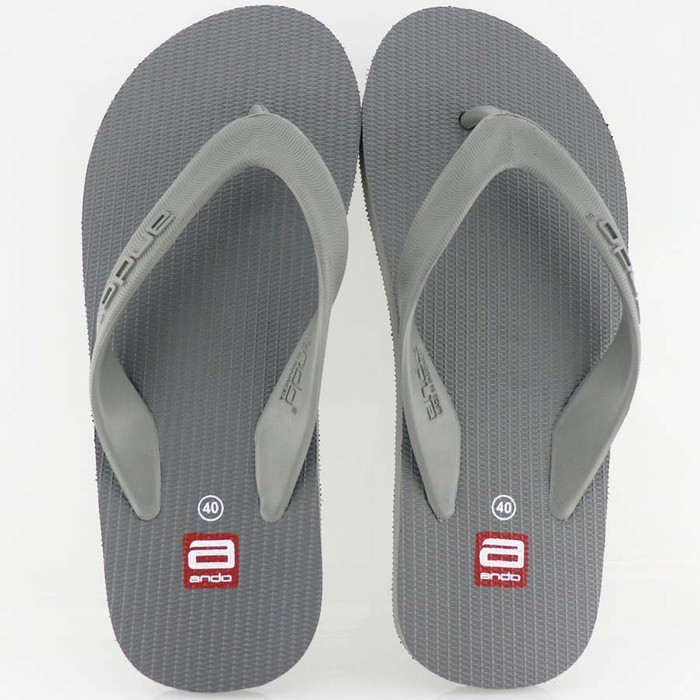 Ando Hawaii Sandal Jepit Pria 10 Warna Sendal Ando Original-ABU TUA