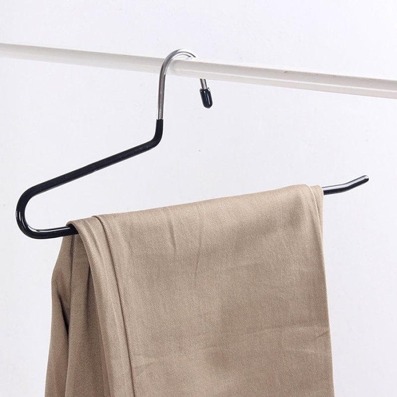 1pc Rak Hanger Model Dipped Casual Bahan Plastik, Anti-Selip