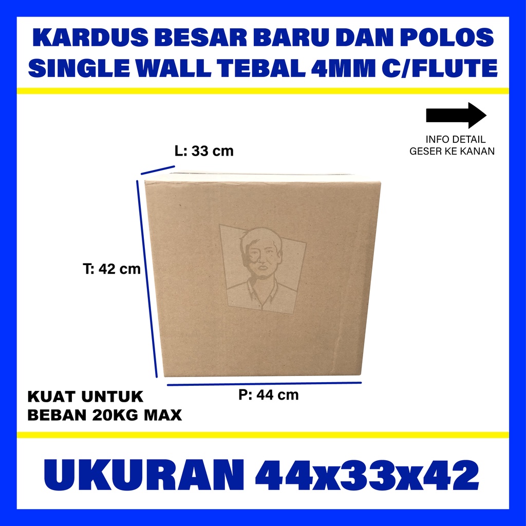 

Kardus Box Karton Packing Murah UK 44 x 33 x 42 untuk Pindahan