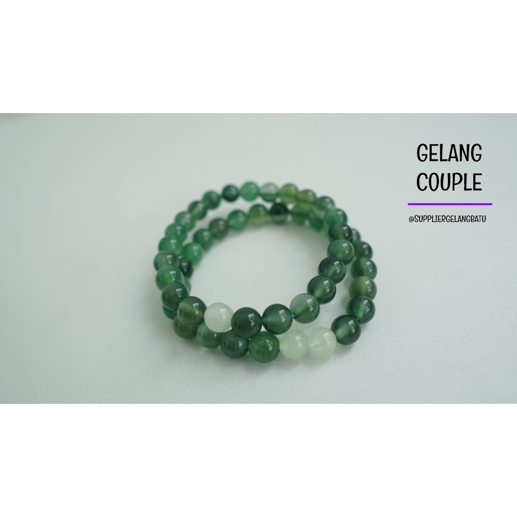 gelang batu FOSFOR GIOK CINA pasangan distance bracelet couple akik