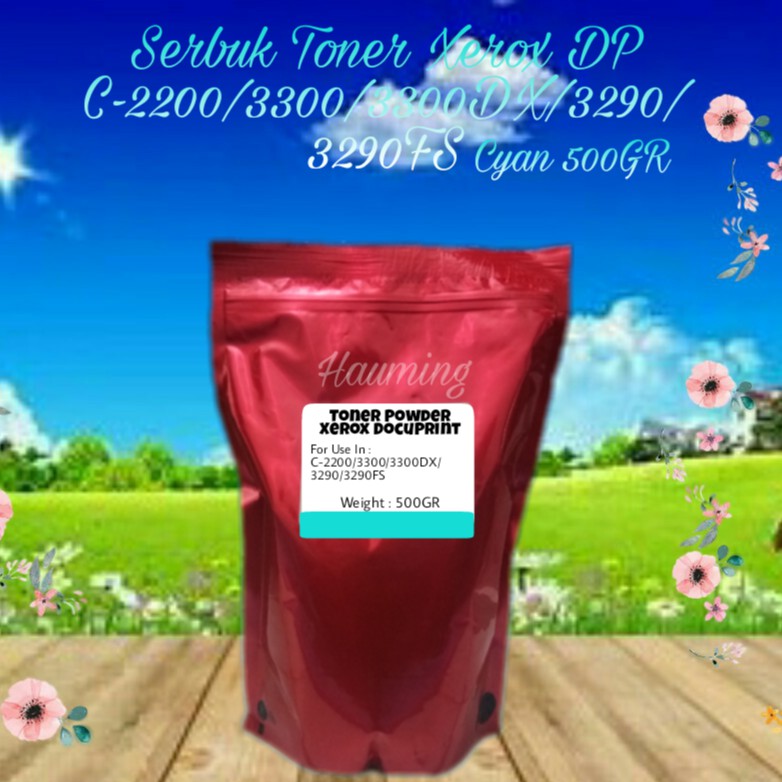 Serbuk Toner Fuji Xerox Docuprint C2200 C3300 C3300DX C3290 C3290FS C-2200 3300 3290 Cyan 500gr