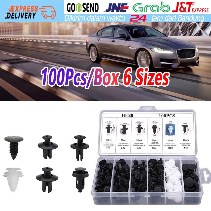Baut Rivet Mobil Universal Car Push Pin Fasteners Clip Bemper Klip Kancing Dashboard Mobil Paku Rive