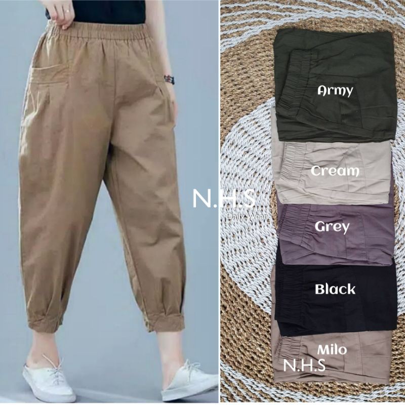 Mera pants Celana katun wanita casual JUMBO