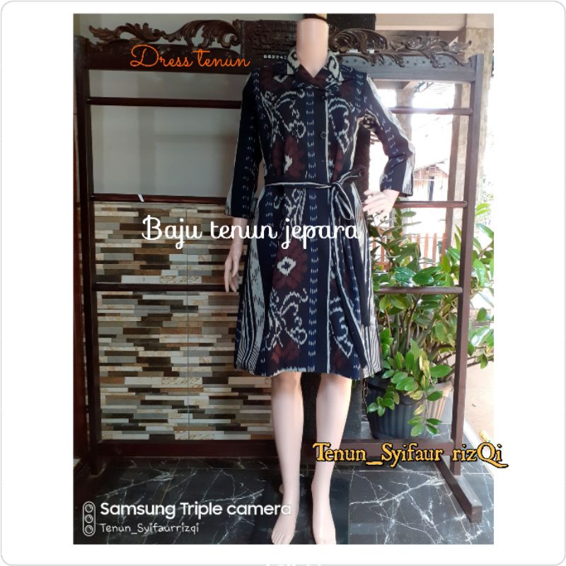 Dress tenun jepara baju tenun jepara etnik kontemporer jas DTB97