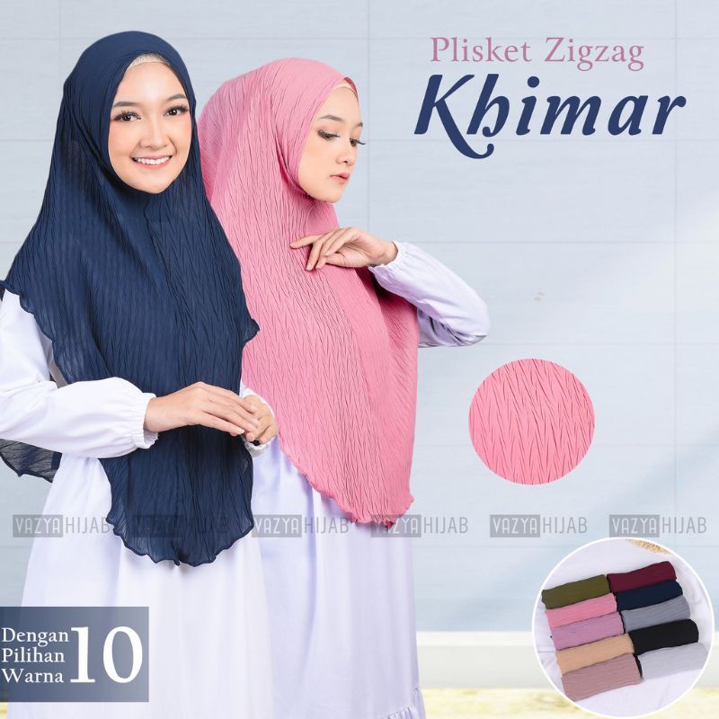 Khimar Plisket Zigzag