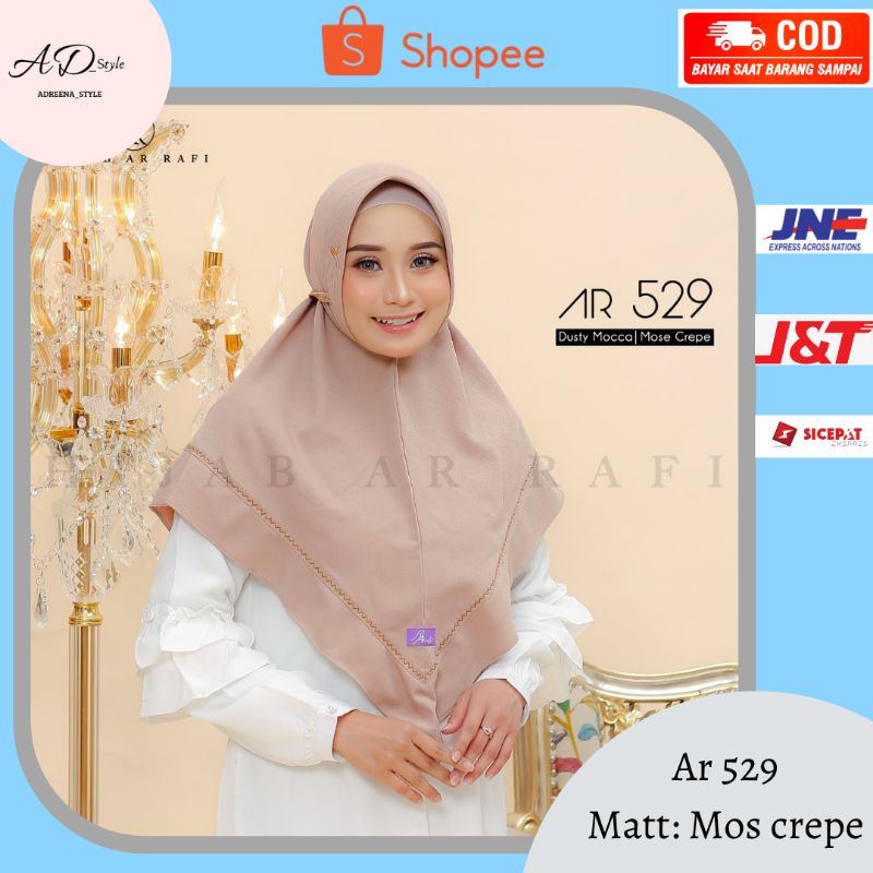 Hijab jilbab krudung bergo instant terbaru simpel ORI ar 529 Ar rafi zoya elzatta rabbani vanilla