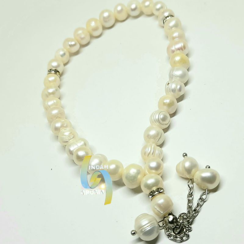 TASBIH MUTIARA 8MM 33BUTIR ASLI ORIGINAL