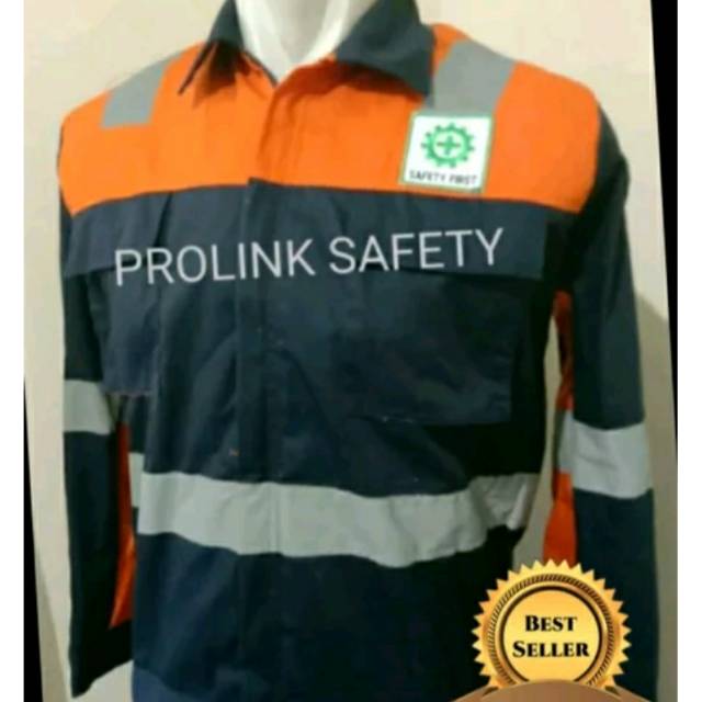 SERAGAM BAJU SAFETY DONGKER ORANYE RIGGER SCOTLIGHT PUNDAK