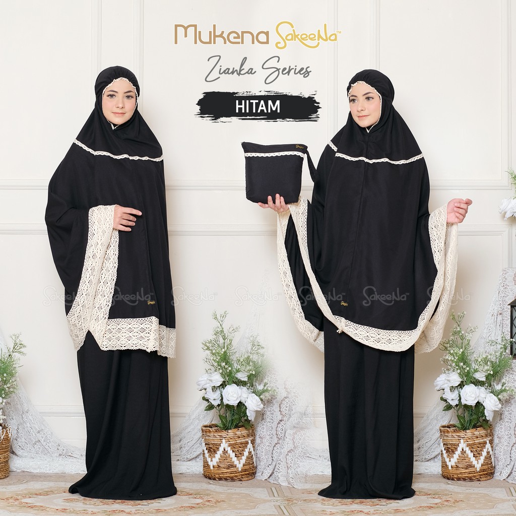 mukena zianka series traveling sakeena dewasa katun renda