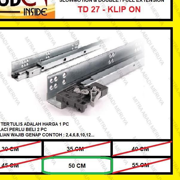 Rel Laci Tandem HUBEN 50 cm Rel Tandem HUBEN TD-27 Klip-ON