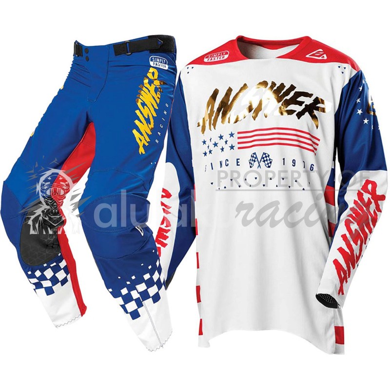 Jersey with Pants Trail Motocross MX with Custom Name &amp; Number – AN005