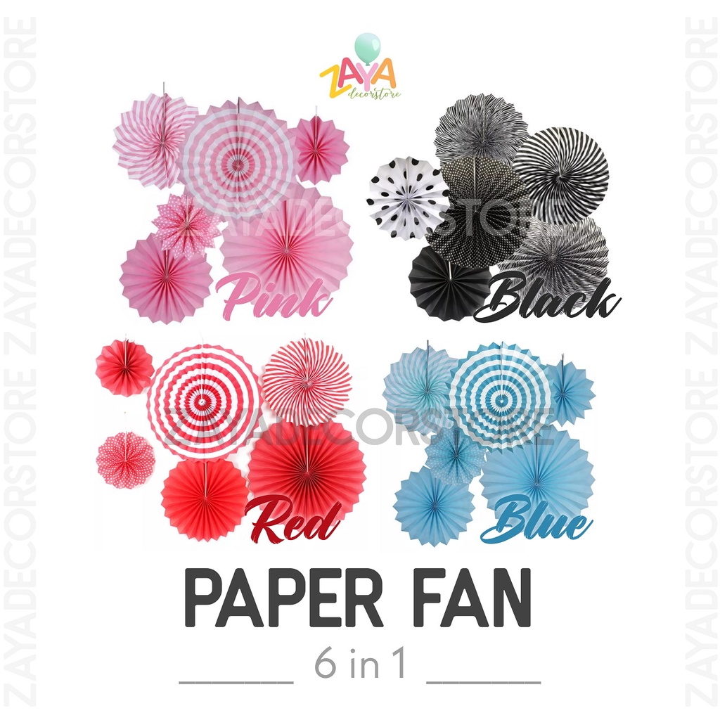

PAPER FAN Set 6 in 1
