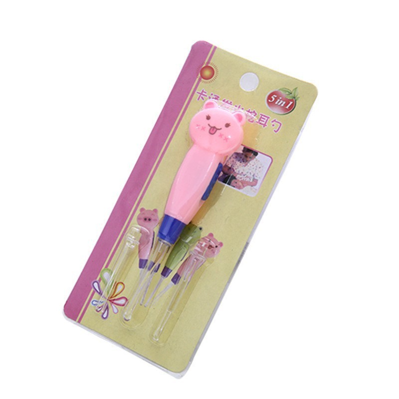 Earpick LED Karakter Cartoon Lucu Cute Animal Korek Kuping Karakter LED Pembersih telinga MURAH