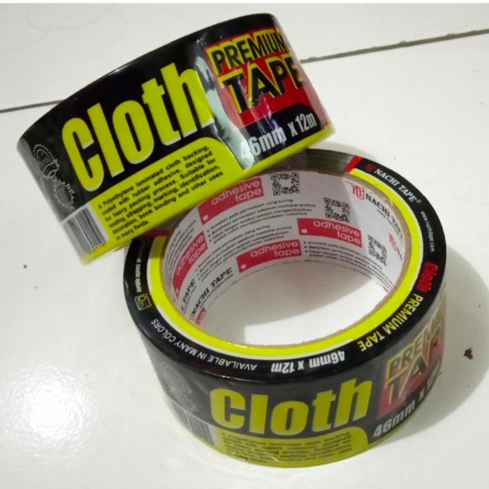 

Lakban Hitam NACHI 2 In X 12 m / Cloth Premium Tape / Lakban Kain