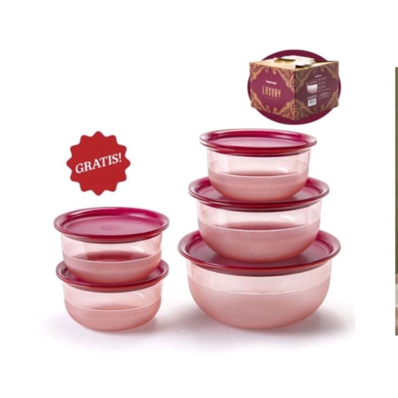 

Tupperware 5pcs Luxury Table Collection Set Wadah Saji