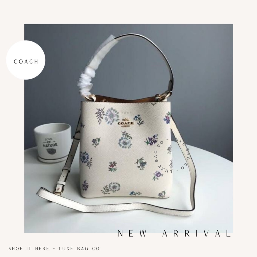COACH SMALL TOWN BUCKET BAG WITH DANDELION FLORAL PRINT ORIGINAL