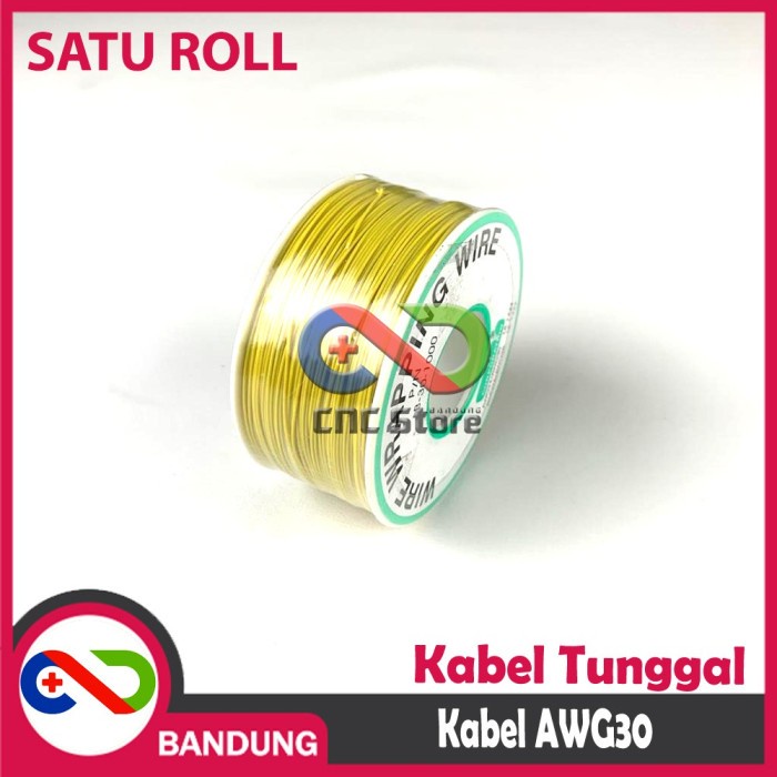 KABEL JUMPER TUNGGAL AWG30 YELLOW FOR BREADBOARD PER SATU ROLL