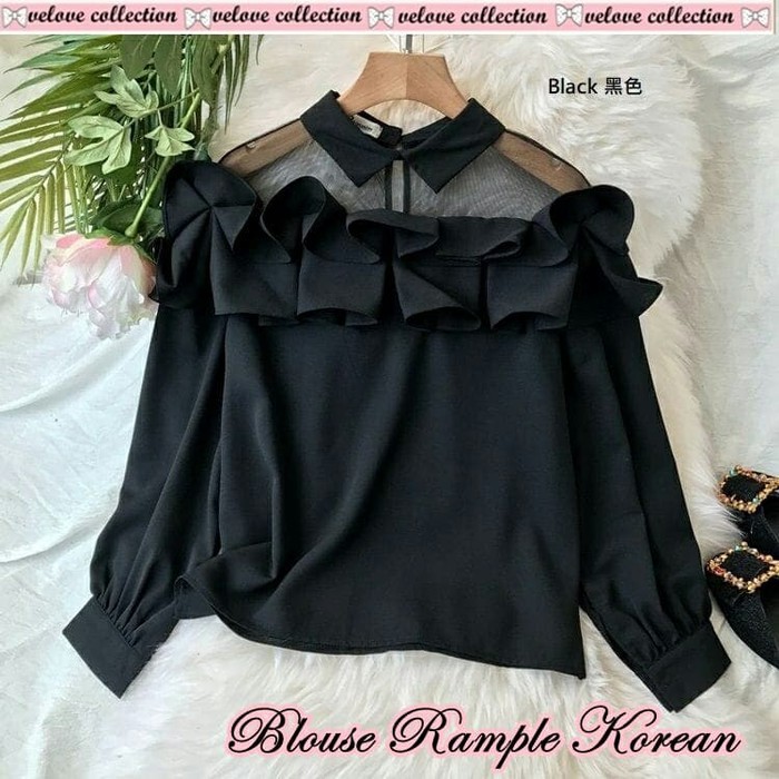 Remaja Kekinian Baju Wanita Terbaru 2020 Blouse Wanita Blouse Korean Hitam Baju Atasan Wanita 88jve Shopee Indonesia