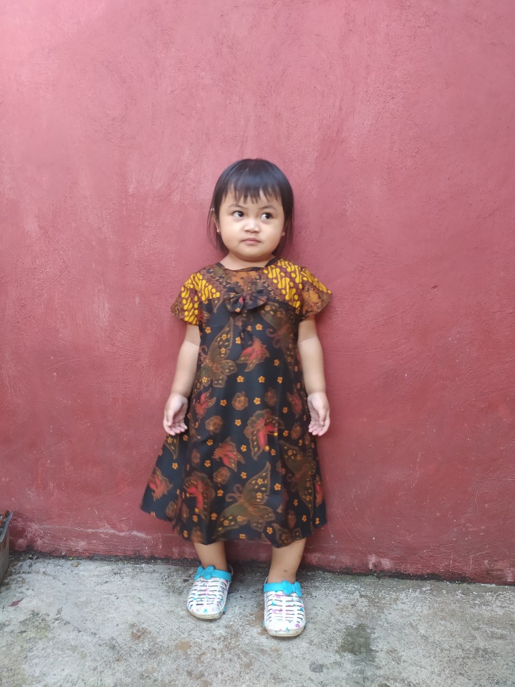 Dress Batik Anak Size M Usia 4-5,5th