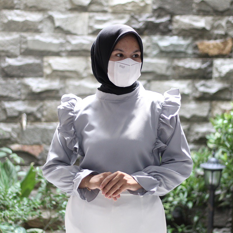 Husna Blouse - Ukuran S M L XL XXL 3XL - Atasan Wanita Jumbo Atasan Big Size - Blouse Jumbo