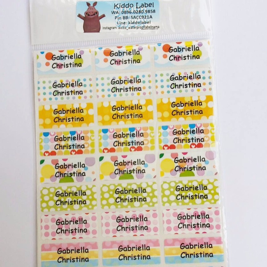 

POLKADOT - WATERPROOF LABEL NAMA