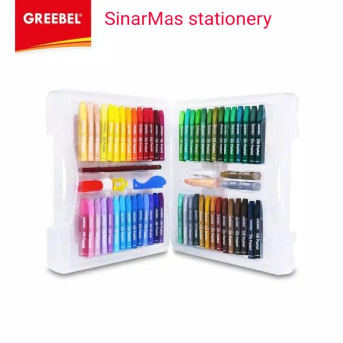 

TERBARU CRAYON 55 WARNA GREEBEL / GREEBEL OIL PASTEL 55 COLOURS NON TOXIC PERALATAN MELUKIS ART SET