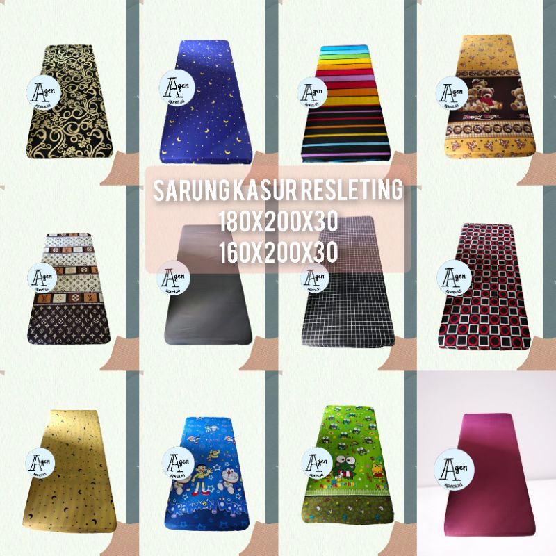 Sarung kasur resleting springbed.180x200x30-160x200x30